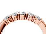 Rose gold Five-Stone Round Diamond Prong Set Half-Eternity Band_25