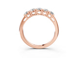 Rose gold Five-Stone Round Diamond Prong Set White Gold Band_5