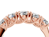Rose gold Five-Stone Round Diamond Prong-Set White Gold Band_86