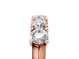 Rose gold Five-Stone Round Diamond Prong-Set White Gold Band_87