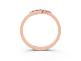 Rose gold Five-Stone Round Morganite Crossover Band with Prong Setting_21