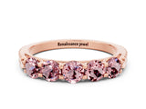 Rose gold Five-Stone Round Morganite Prong-Set Band_18