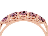 Rose gold Five-Stone Round Morganite Prong-Set Band_22