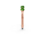 Rose gold Five-Stone Round Peridot Prong-Set Band_20