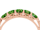 Rose gold Five-Stone Round Peridot Prong-Set Band_22