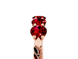 Rose gold Five-Stone Round Ruby Prong-Set Band_23