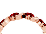 Rose gold Five-Stone Round Ruby Wave Band with Shared Prong Setting_10