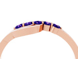 Rose gold Five-Stone Round Tanzanite Crossover Band with Prong Setting_22