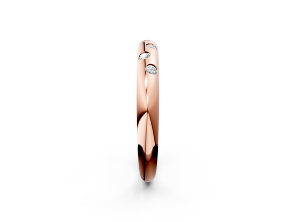 Rose gold Round Diamond Flush-Set Comfort Fit Band