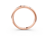 Rose gold Flush Set Round Diamond Comfort Fit Band_89