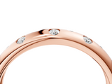 Rose gold Flush Set Round Diamond Comfort Fit Band_90