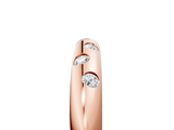 Rose gold Flush Set Round Diamond Comfort Fit Band_91
