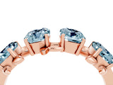 Rose gold Four-Stone Elongated Cushion Aquamarine Band with Nature-Inspired Prong Setting_14