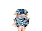 Rose gold Four-Stone Elongated Cushion Aquamarine Band with Nature-Inspired Prong Setting_15
