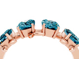 Rose gold Four-Stone Elongated Cushion Blue Topaz Band with Nature-Inspired Prong Setting_10