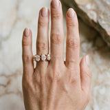 Rose gold Four-Stone Elongated Cushion Diamond Band with Nature-Inspired Prong Setting_64