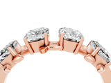 Rose gold Four-Stone Elongated Cushion Moissanite Band with Nature-Inspired Prong Setting_10
