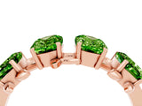 Rose gold Four-Stone Elongated Cushion Peridot Band with Nature-Inspired Prong Setting_10