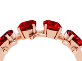 Rose gold Four-Stone Elongated Cushion Ruby Band with Nature-Inspired Prong Setting_10