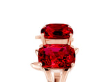 Rose gold Four-Stone Elongated Cushion Ruby Band with Nature-Inspired Prong Setting_11