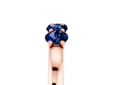 Rose gold Four-Stone Round Blue Sapphire Prong-Set Band_23