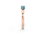Rose gold Four-Stone Round Blue Topaz Prong-Set Band_20