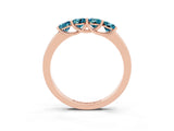 Rose gold Four-Stone Round Blue Topaz Prong-Set Band_21
