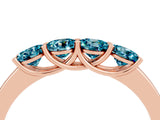 Rose gold Four-Stone Round Blue Topaz Prong-Set Band_22