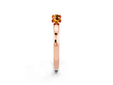 Rose gold Four-Stone Round Citrine Prong-Set Band_20