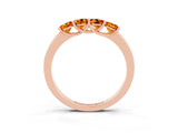 Rose gold Four-Stone Round Citrine Prong-Set Band_21