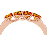 Rose gold Four-Stone Round Citrine Prong-Set Band_22