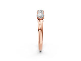 Rose gold Four-Stone Round Cut Diamond Prong-Set White Gold Band_6