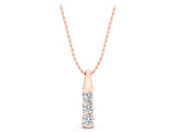 Rose gold Four-Stone Round Diamond Channel-Set Pendant_7