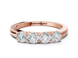Rose gold Four-Stone Round Diamond Prong-Set Band_37