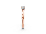 Rose gold Four-Stone Round Diamond Prong-Set Band_39