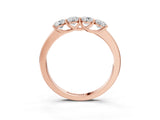 Rose gold Four-Stone Round Diamond Prong-Set Band_40