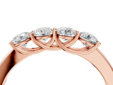Rose gold Four-Stone Round Diamond Prong-Set Band_41