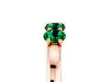 Rose gold Four-Stone Round Emerald Prong-Set Band_23