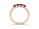 Rose gold Four-Stone Round Garnet Prong-Set Band_21