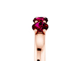 Rose gold Four-Stone Round Garnet Prong-Set Band_23