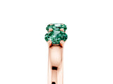 Rose gold Four-Stone Round Green Sapphire Prong-Set Band_23