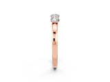 Rose gold Four-Stone Round Moissanite Prong-Set Band_20