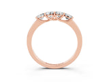 Rose gold Four-Stone Round Moissanite Prong-Set Band_21