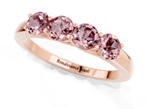 Rose gold Four-Stone Round Morganite Prong-Set Band_19