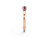 Rose gold Four-Stone Round Morganite Prong-Set Band_20