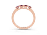Rose gold Four-Stone Round Morganite Prong-Set Band_21