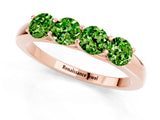 Rose gold Four-Stone Round Peridot Prong-Set Band_19