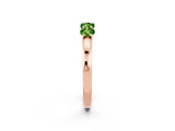 Rose gold Four-Stone Round Peridot Prong-Set Band_20