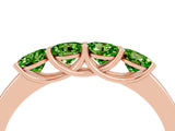 Rose gold Four-Stone Round Peridot Prong-Set Band_22