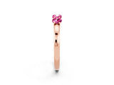 Rose gold Four-Stone Round Pink Sapphire Prong-Set Band_20